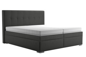 Dvoulůžko Trend v rozměru 180x200 cm, v potahu Tobago 17 Anthracite, s matracemi