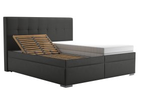 Dvoulůžko Trend v rozměru 180x200 cm, v potahu Tobago 17 Anthracite, polohování hlavy