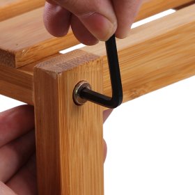 Regál Vidora 59x26x66, hnědá, detail