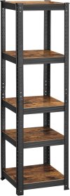Regál Juno 150x37x37, hnědá a černá