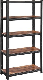 Regál Juno 150x75x30, hnědá a černá