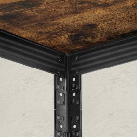 Regál Juno 150x37x37, hnědá a černá, detail