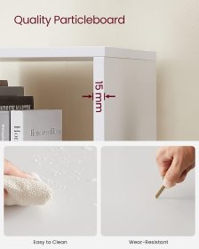 Knihovna Kalin 130x29x130, bílá, detail