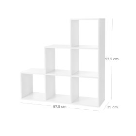 Knihovna Kalin 98x29x98, bílá, rozměry