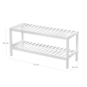 Botník Lido 70x26x33, bílý, rozměry