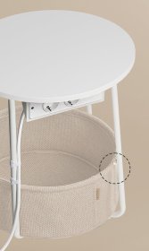 Stolek Pelin 45x50, bílý, detaily