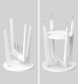 Stolek Sela 40x40x50, bílý, detail