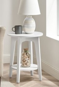 Stolek Sela 40x40x50, bílý, interiér