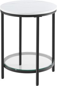 Stolek Fira 45x45x55, bílý a černý