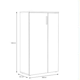 Botník But, bílý a šedý, rozměry