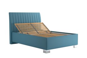 Jednolůžko Lilibet v rozměru 140x200 cm, v potahu Trinity 13 Azur, polohování hlavy