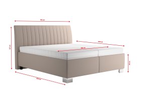 Dvoulůžko Lilibet v rozměru 180x200 cm, v potahu Trinity 2, rozměry