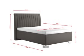 Jednolůžko Lilibet v rozměru 140x200 cm, v potahu Trinity 8, rozměry