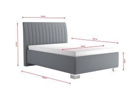 Jednolůžko Lilibet v rozměru 140x200 cm, v potahu Trinity 14, rozměry