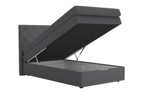 Boxspring Atika v rozměru 120x200 cm, v potahu Enjoy 23 Ash, úložný prostor