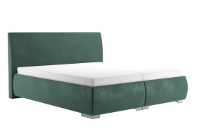 Dvoulůžko Idaho v rozměru 180x200 cm, v potahu Tiffany 10 DK. Green, s matracemi