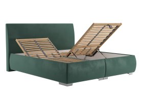Dvoulůžko Idaho v rozměru 180x200 cm, v potahu Tiffany 10 DK. Green, polohování
