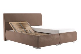 Dvoulůžko Idaho v rozměru 180x200 cm, v potahu Tiffany 29 Taupe, polohování hlavy