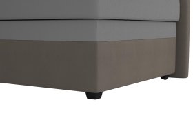 Válenda Rodrigo v rozměru 90x200 cm, v potahu Loft Coffee a Enjoy 23 Ash, podnoží