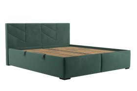 Dvoulůžko Kessy v rozměru 180x200 cm, v potahu Tiffany 10 DK Green, bez matrací