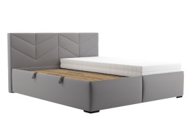 Dvoulůžko Kessy v rozměru 180x200 cm, v potahu Tiffany 16 grey, s jednou matrací