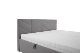 Dvoulůžko Kessy v rozměru 180x200 cm, v potahu Tiffany 16 grey, detail čela