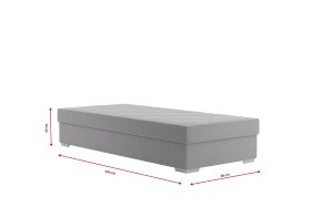 Válenda Riga v rozměru 90x200 cm, v potahu Crown 17 Grey, rozměry