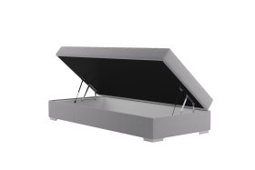 Válenda Riga v rozměru 90x200 cm, v potahu Crown 17 Grey, úložný prostor