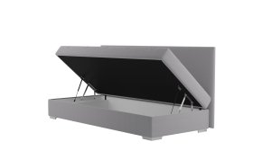 Válenda Riga v rozměru 90x200 cm, v potahu Crown 17 Grey, boční čelo, úložný prostor