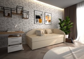 Válenda Rodrigo do pravého rohu v rozměru 90x200 cm, v potahu Savoy 22 Beige, interiér