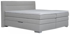 Boxspring Doria v rozměru 180x200 cm, v potahu Bravo 2 Nature, s topperem 
