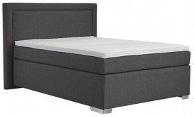 Boxspring Sammy v rozměru 140x200 cm, v potahu Arte 13, s topperem 