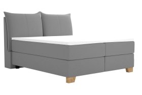 Boxspring Brisa v rozměru 180x200 cm, v potahu Floyd Dark Grey, s topperem