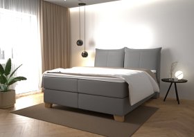 Boxspring Brisa v rozměru 180x200 cm, v potahu Floyd Dark Grey, interiér