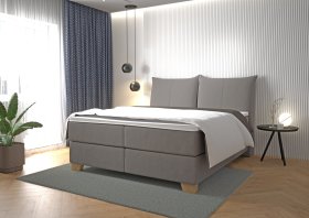 Boxspring Brisa v rozměru 180x200 cm, v potahu Trend 15 Grey, interiér