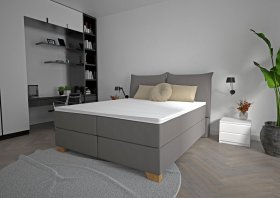 Boxspring Brisa v rozměru 180x200 cm, v potahu Trend 15 Grey, interiér