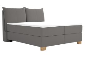 Boxspring Brisa v rozměru 180x200 cm, v potahu Trend 15 Grey, s topperem