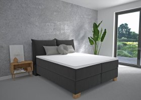 Boxspring Brisa v rozměru 180x200 cm, v potahu Trend 17 Black, interiér