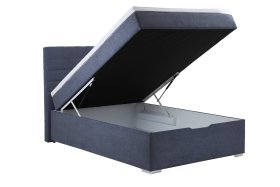 Boxspring Adria v rozměru 140x200 cm, v potahu Enjoy 22 Antrhracite, úložný prostor