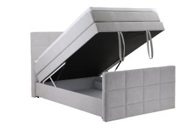Boxspring Lana v rozměru 140x200 cm, v látce Crown 16 Silver, úložný prostor