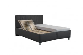 Dvoulůžko Largo v rozměru 180x200 cm, v potahu Loft Grey, ukázka polohování roštu 