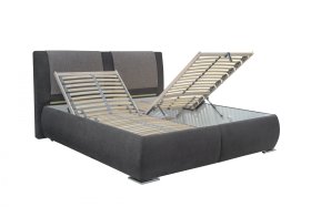 Dvoulůžko Limone v rozměru 180x200 cm, v potahu Fashion 4 a Enjoy 6, ukázka polohování roštu 