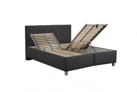 Dvoulůžko Largo v rozměru 180x200 cm, v potahu Loft Grey, ukázka polohování roštu 