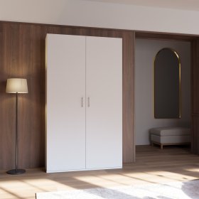 Šatní skříň Nook 120x211x42 cm, bílá