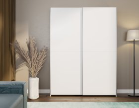 Šatní skříň Nook s posuvnými dveřmi 151x210x40 cm, bílá