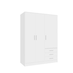 Šatní skříň Jupiter se šuplíky 145x200x60 cm, bílá