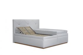 Dvoulůžko Dalia v rozměru 180x200 cm, v potahu Loft 1, ukázka polohování roštu 