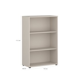 Knihovna Tempra 74x112x35 cm, bílá, vnější rozměry