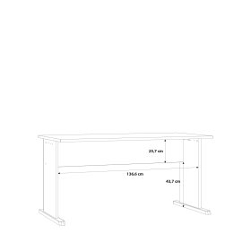Pracovní stůl Tempra 144x72x72 cm, bílý, vnitřní rozměry
