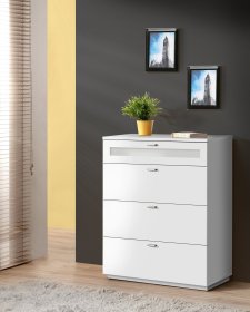 Komoda Nexsus se šuplíky 80x99x40 cm, bílá